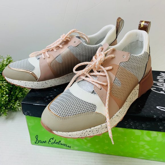 Sam Edelman Darsie Colorblock Colorful Pastel Textured Casual Style Sneaker 8 - Picture 2 of 13